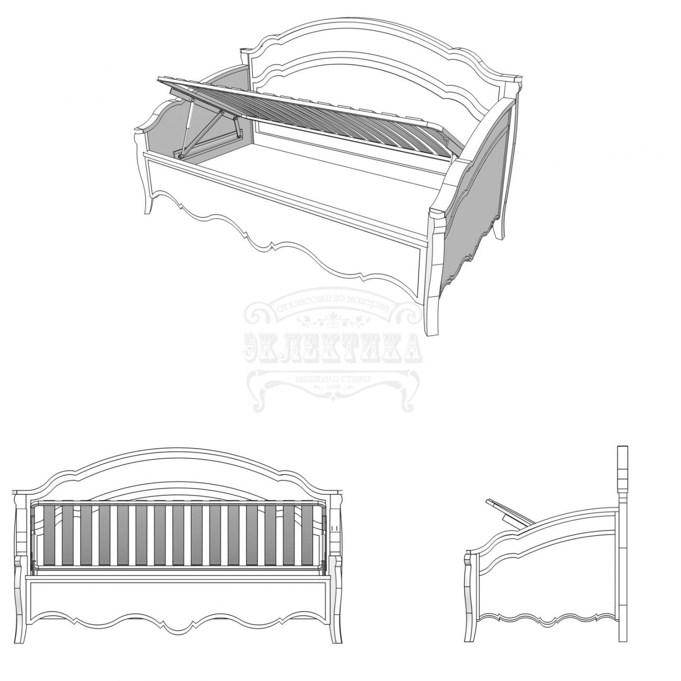 Кровать-диван Корсика с подъёмным механизмом2